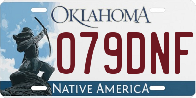 OK license plate 079DNF