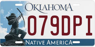 OK license plate 079DPI