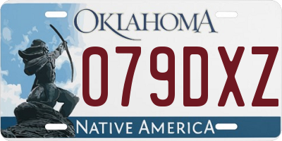 OK license plate 079DXZ