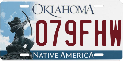 OK license plate 079FHW