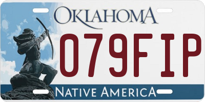 OK license plate 079FIP