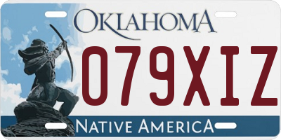 OK license plate 079XIZ