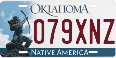 OK license plate 079XNZ