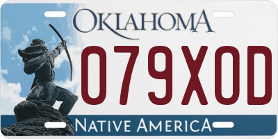 OK license plate 079XOD