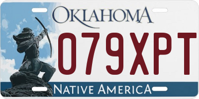 OK license plate 079XPT