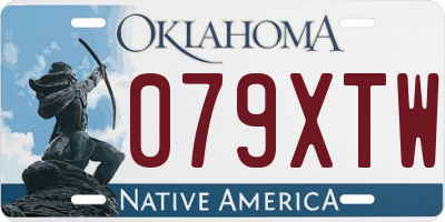 OK license plate 079XTW