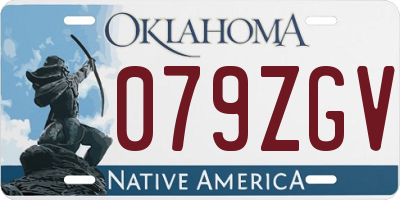 OK license plate 079ZGV