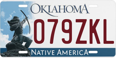 OK license plate 079ZKL