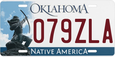 OK license plate 079ZLA