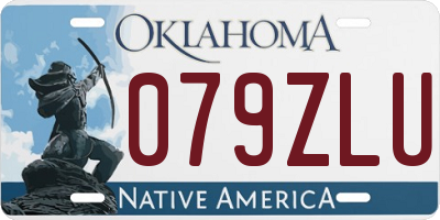 OK license plate 079ZLU
