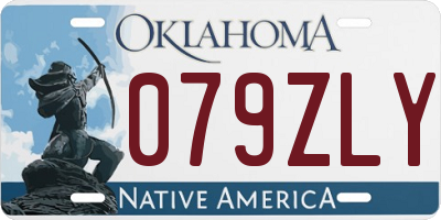 OK license plate 079ZLY