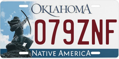 OK license plate 079ZNF