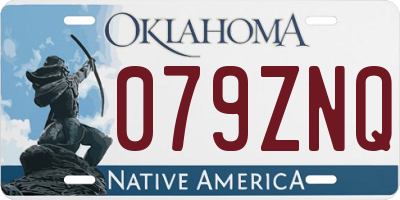OK license plate 079ZNQ