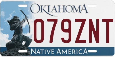 OK license plate 079ZNT