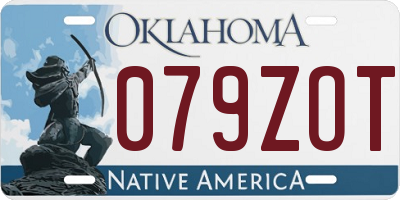 OK license plate 079ZOT