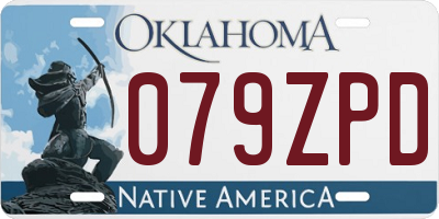 OK license plate 079ZPD