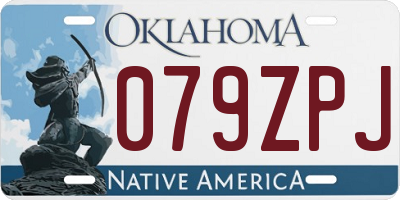 OK license plate 079ZPJ