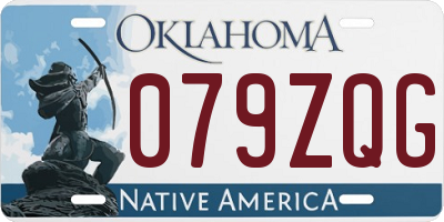 OK license plate 079ZQG