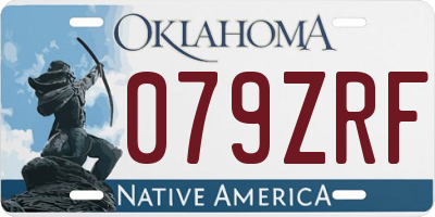OK license plate 079ZRF