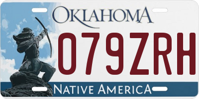 OK license plate 079ZRH