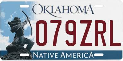 OK license plate 079ZRL
