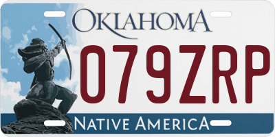 OK license plate 079ZRP