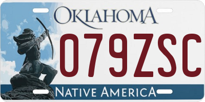 OK license plate 079ZSC