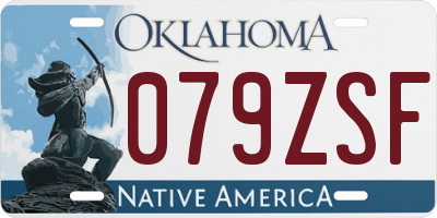 OK license plate 079ZSF