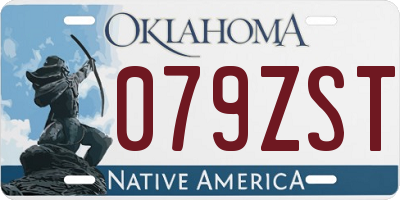 OK license plate 079ZST