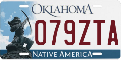 OK license plate 079ZTA