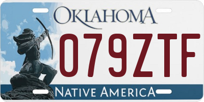 OK license plate 079ZTF