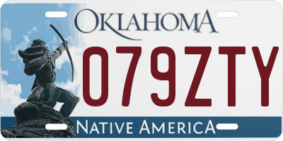 OK license plate 079ZTY