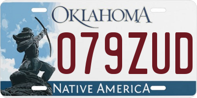 OK license plate 079ZUD