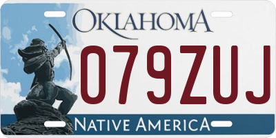 OK license plate 079ZUJ