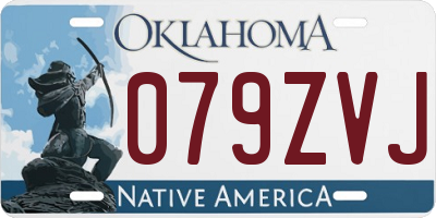 OK license plate 079ZVJ