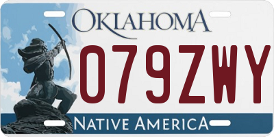 OK license plate 079ZWY