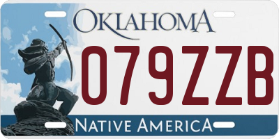 OK license plate 079ZZB