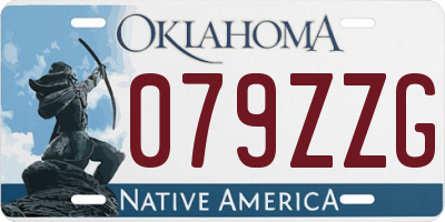 OK license plate 079ZZG