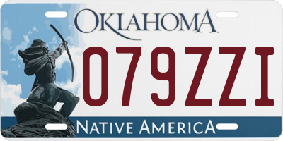 OK license plate 079ZZI