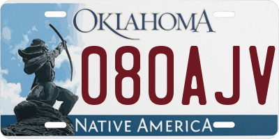 OK license plate 080AJV