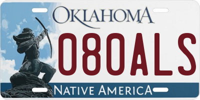 OK license plate 080ALS