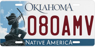 OK license plate 080AMV