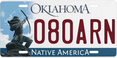 OK license plate 080ARN