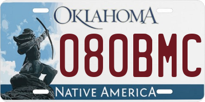 OK license plate 080BMC