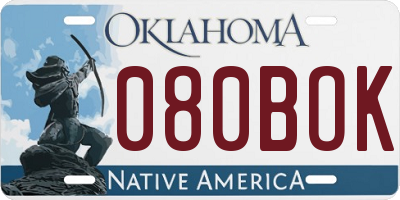 OK license plate 080BOK