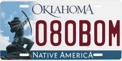 OK license plate 080BOM