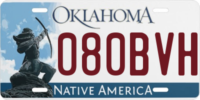 OK license plate 080BVH