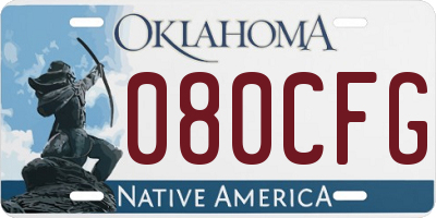 OK license plate 080CFG
