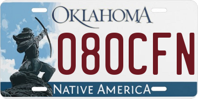 OK license plate 080CFN