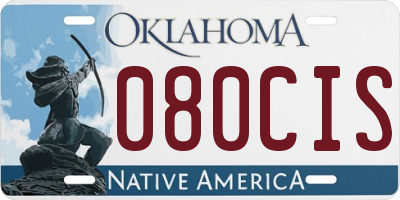 OK license plate 080CIS